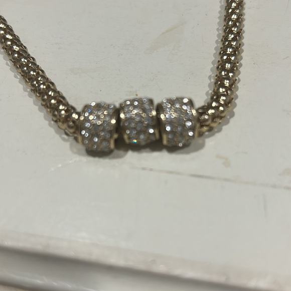 Gold filled necklace with rhinestones and bracelet to match - Picture 5 of 5